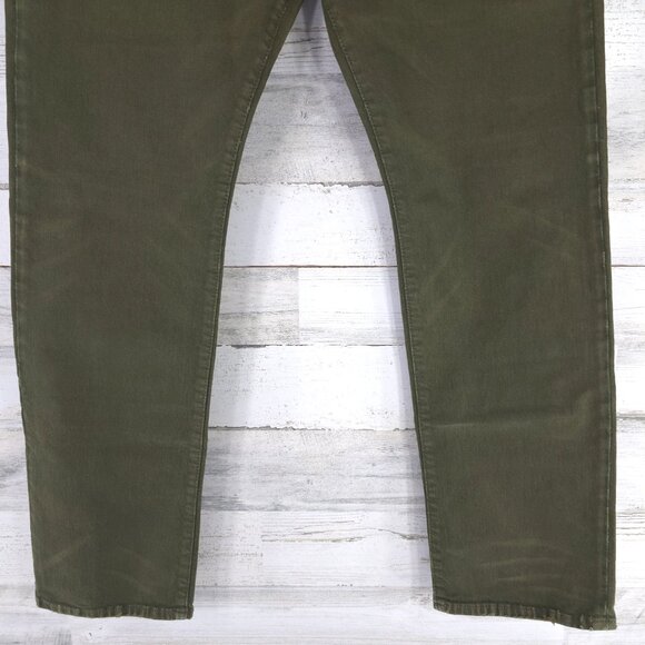POLO RALPH LAUREN Varick Slim Straight Olive Green Denim Jeans Men's SIZE 36x32. - Picture 6 of 16